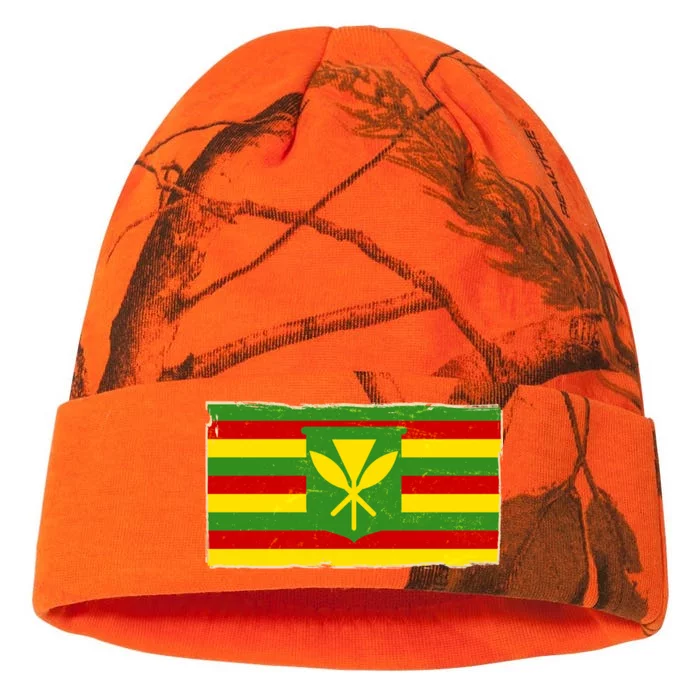 Kanaka Maoli Flag Kati - 12in Camo Beanie