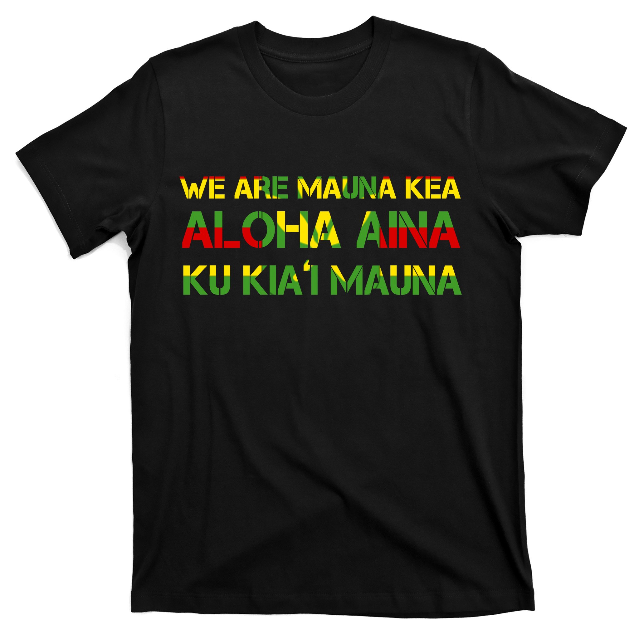 Kanaka Maoli Flag We Are Mauna Kea T-Shirt | TeeShirtPalace