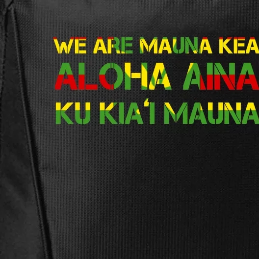 Kanaka Maoli Flag We Are Mauna Kea City Backpack