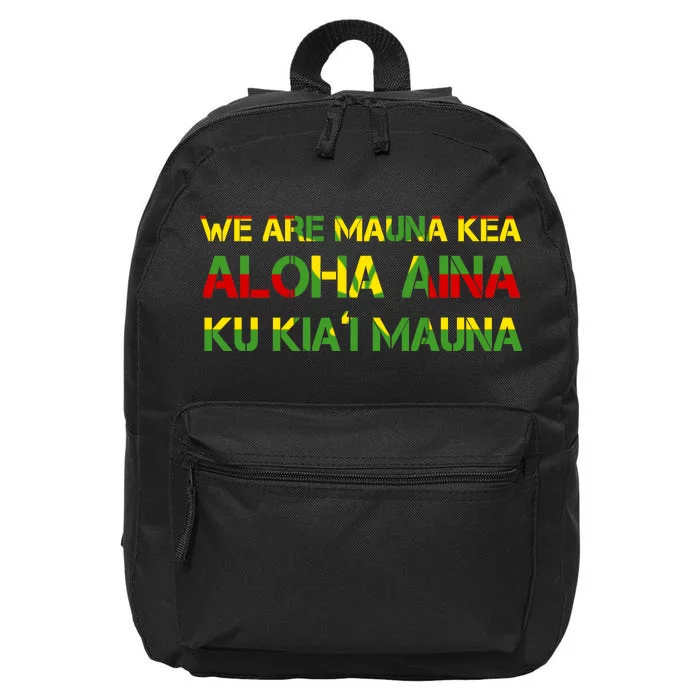 Kanaka Maoli Flag We Are Mauna Kea 16 in Basic Backpack