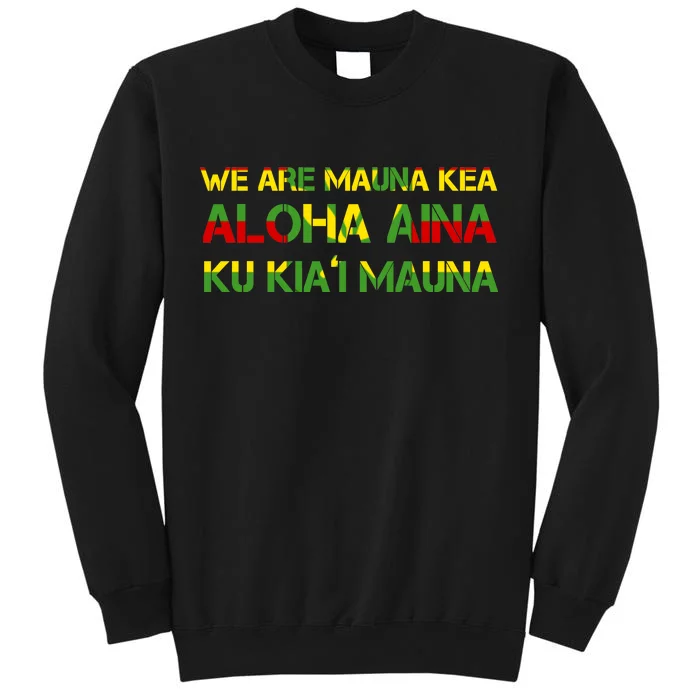 Kanaka Maoli Flag We Are Mauna Kea Tall Sweatshirt