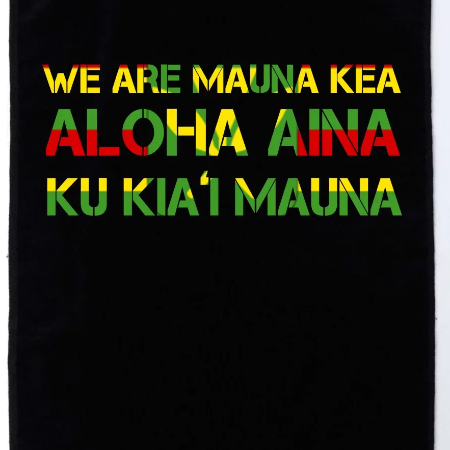 Kanaka Maoli Flag We Are Mauna Kea Platinum Collection Golf Towel