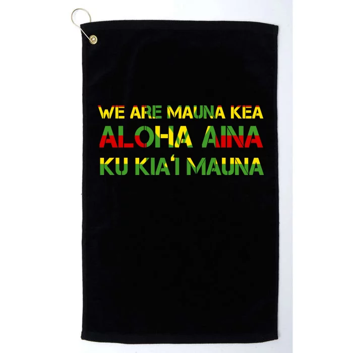 Kanaka Maoli Flag We Are Mauna Kea Platinum Collection Golf Towel