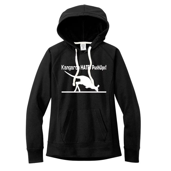 Kangaroo Hates Pushups Women's Fleece Hoodie