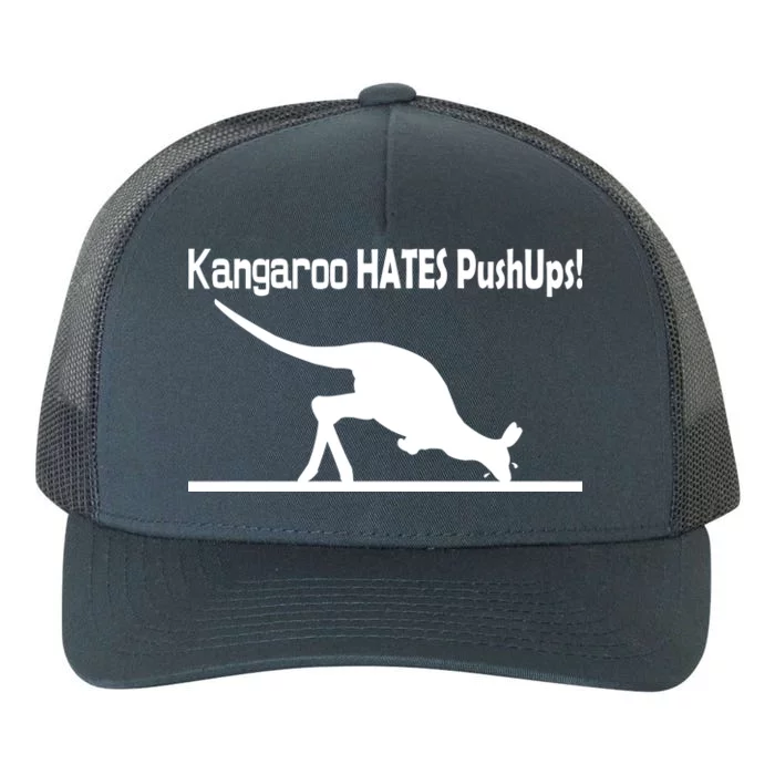 Kangaroo Hates Pushups Yupoong Adult 5-Panel Trucker Hat