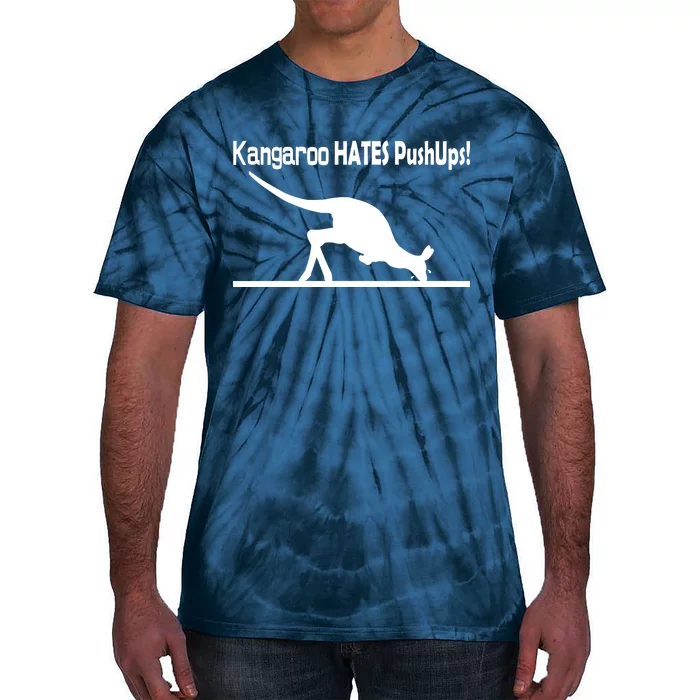 Kangaroo Hates Pushups Tie-Dye T-Shirt