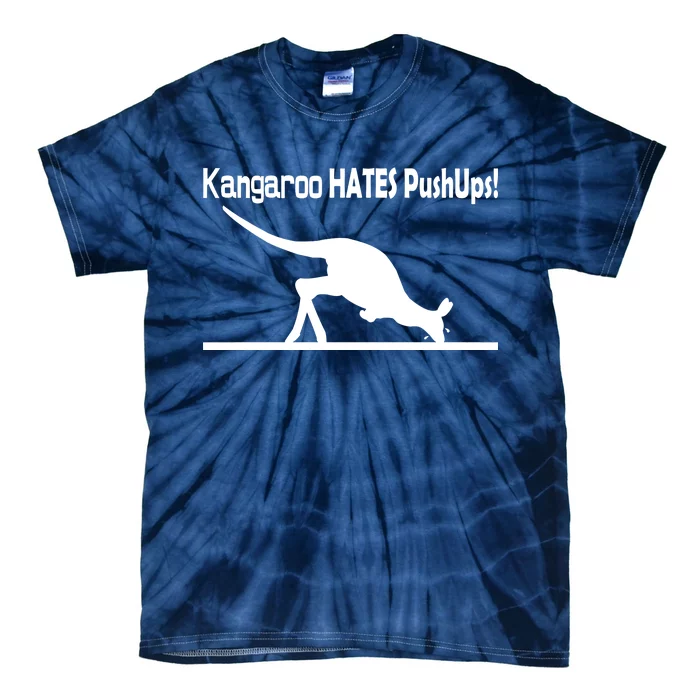 Kangaroo Hates Pushups Tie-Dye T-Shirt