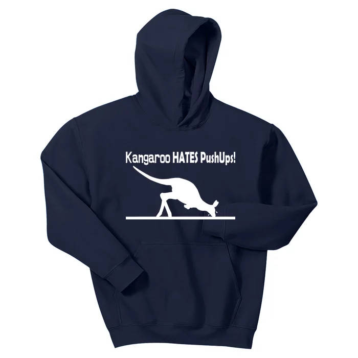 Kangaroo Hates Pushups Kids Hoodie