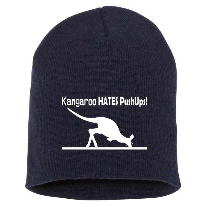 Kangaroo Hates Pushups Short Acrylic Beanie