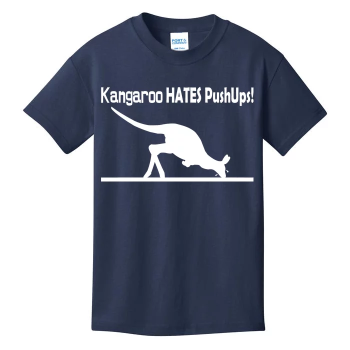 Kangaroo Hates Pushups Kids T-Shirt