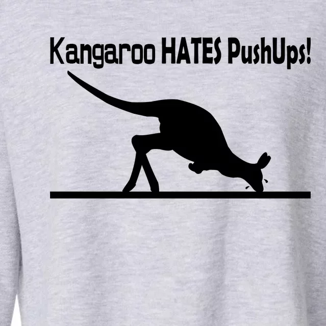 Kangaroo Hates Pushups Cropped Pullover Crew