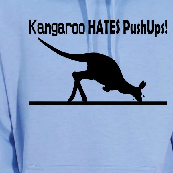 Kangaroo Hates Pushups Unisex Surf Hoodie