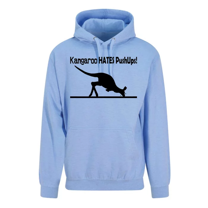 Kangaroo Hates Pushups Unisex Surf Hoodie