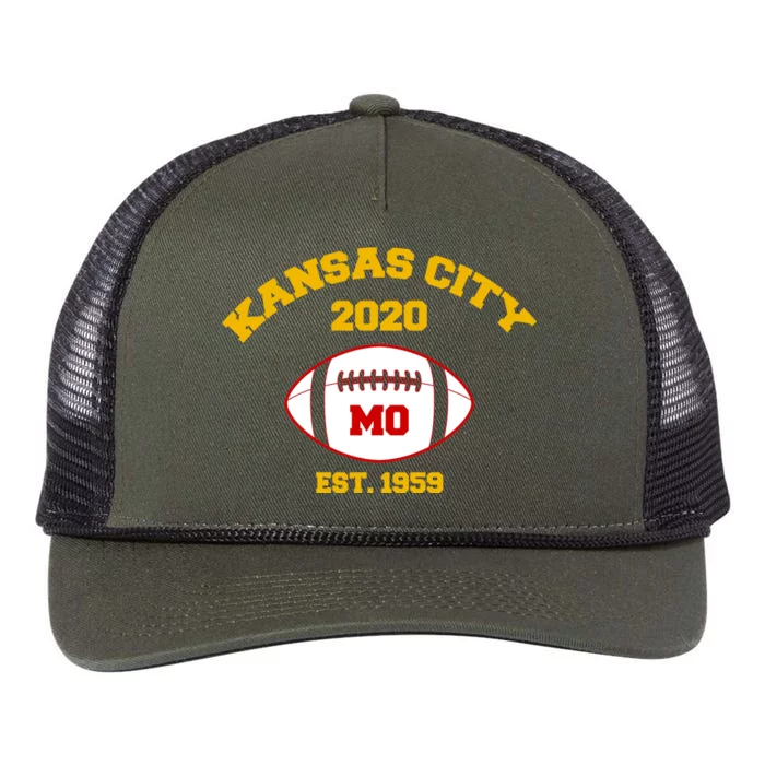 Kansas City 2020 Est 1959 KC Football Retro Rope Trucker Hat Cap