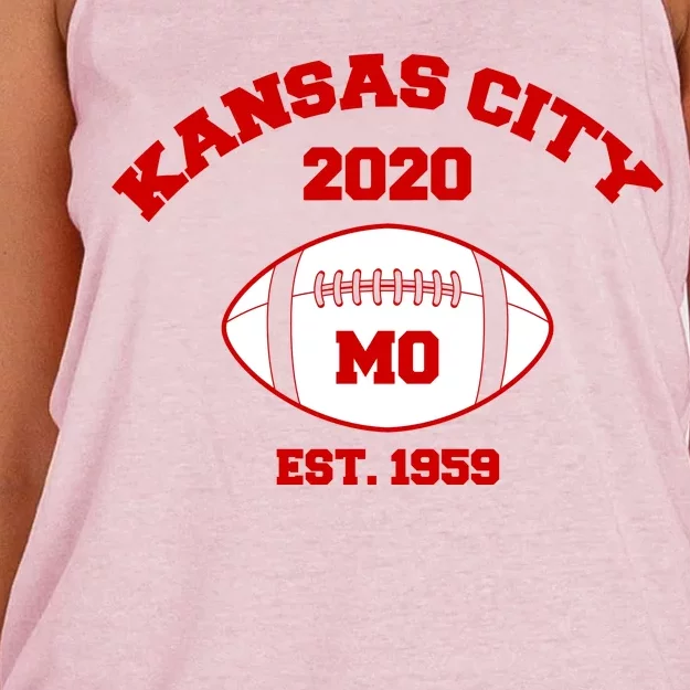 Kansas City 2020 Est 1959 KC Football Women's Knotted Racerback Tank