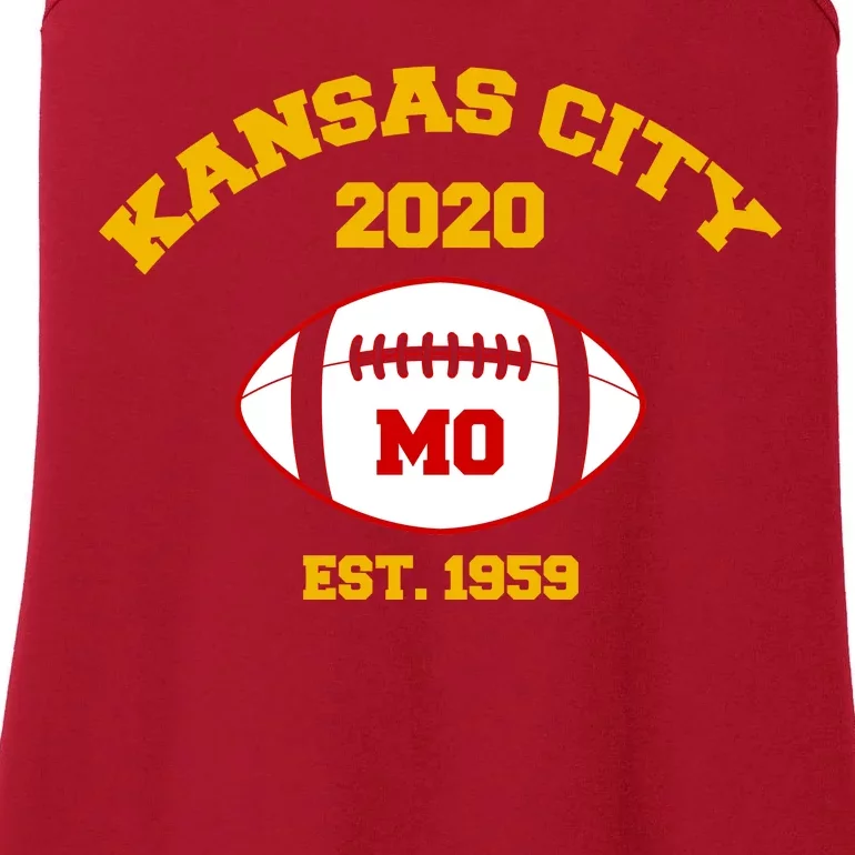 Kansas City 2020 Est 1959 KC Football Ladies Essential Tank