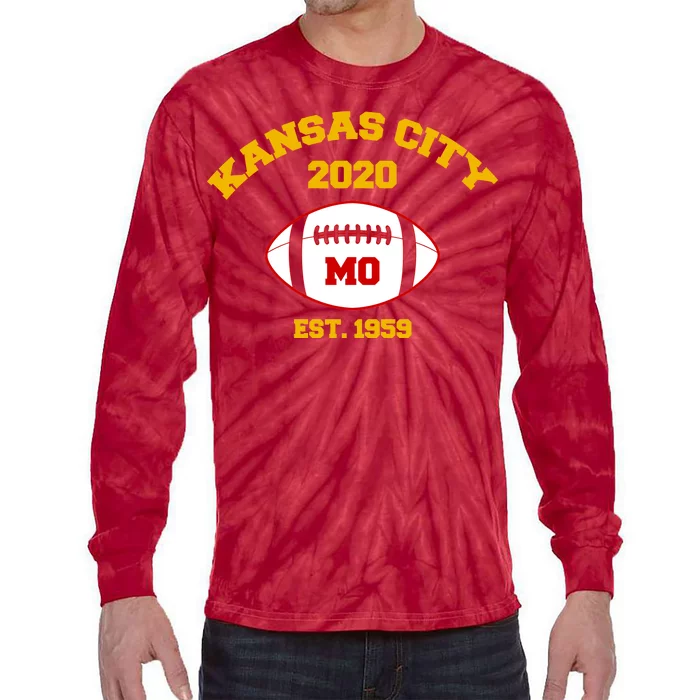 Kansas City 2020 Est 1959 KC Football Tie-Dye Long Sleeve Shirt