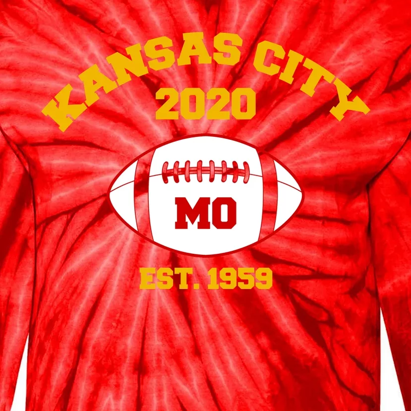 Kansas City 2020 Est 1959 KC Football Tie-Dye Long Sleeve Shirt