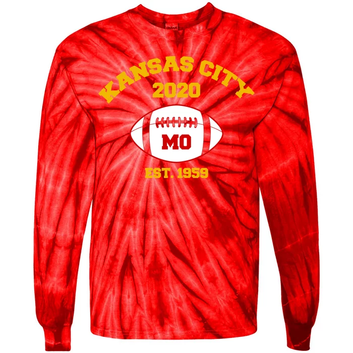 Kansas City 2020 Est 1959 KC Football Tie-Dye Long Sleeve Shirt