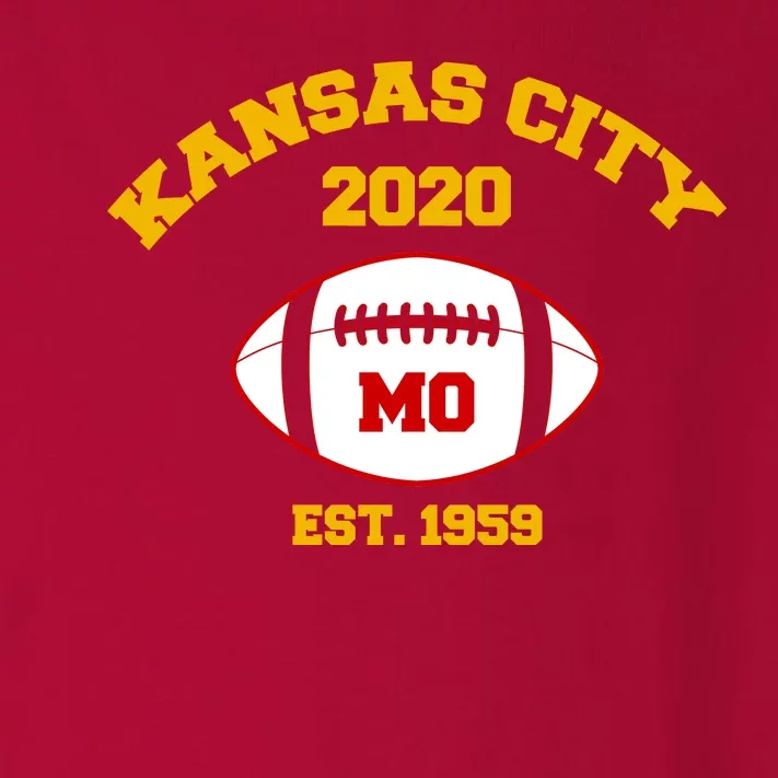 Kansas City 2020 Est 1959 KC Football Toddler Long Sleeve Shirt