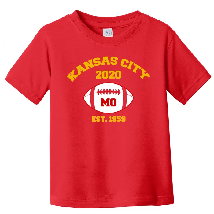 Kansas City 2020 Est 1959 KC Football Toddler T-Shirt