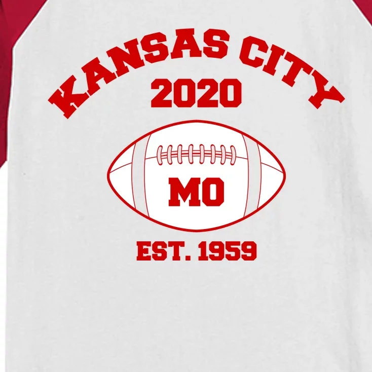 Kansas City 2020 Est 1959 KC Football Kids Colorblock Raglan Jersey