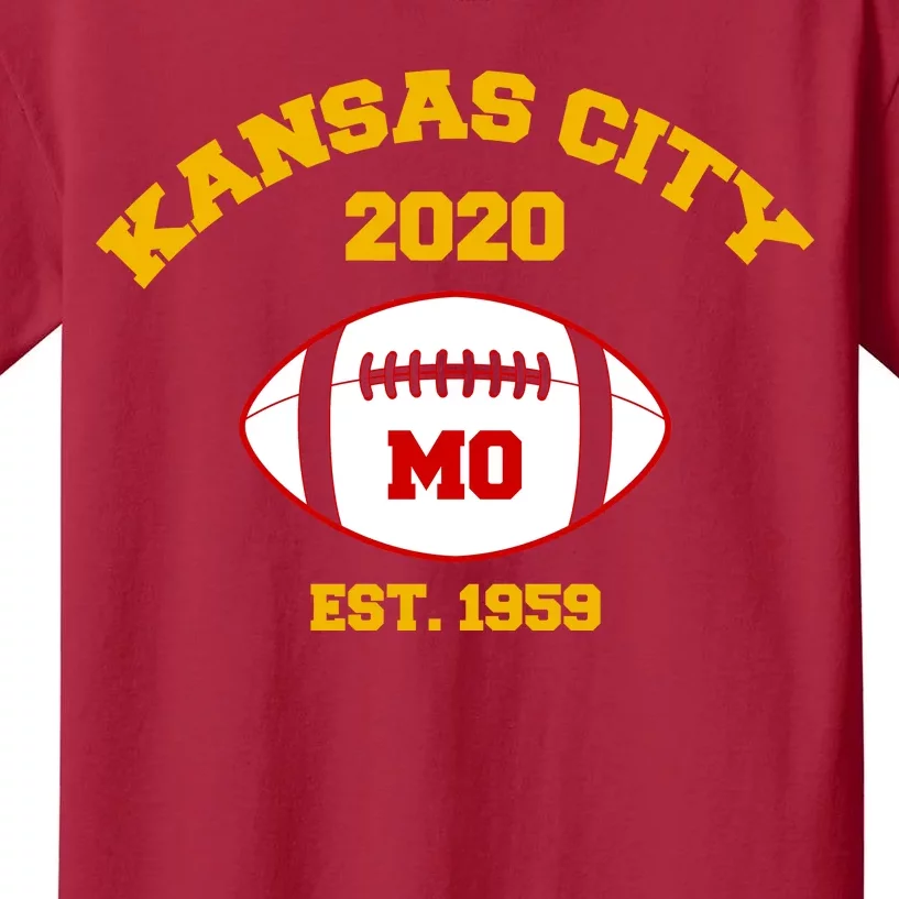 Kansas City 2020 Est 1959 KC Football Kids T-Shirt