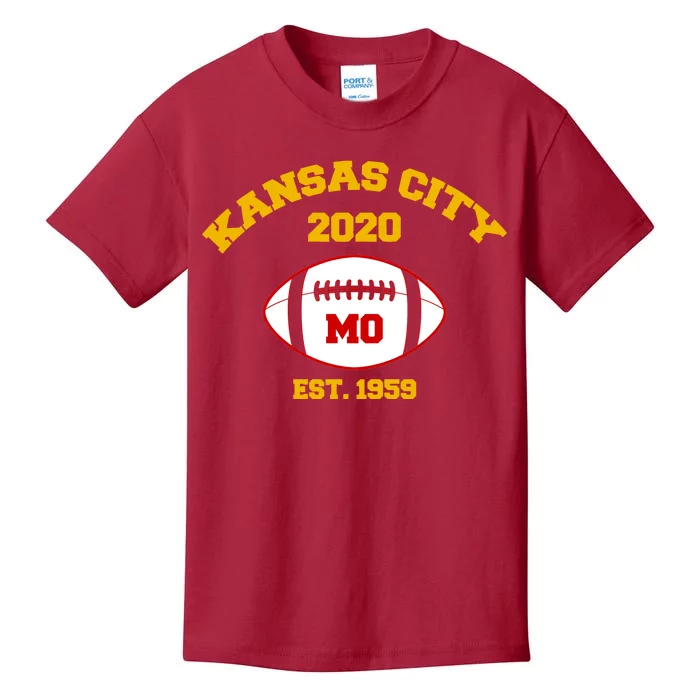 Kansas City 2020 Est 1959 KC Football Kids T-Shirt