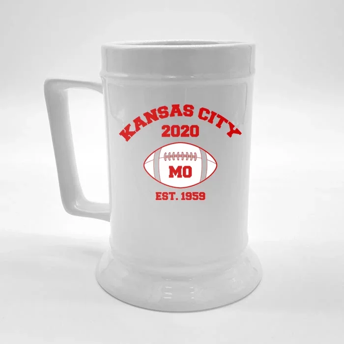 Kansas City 2020 Est 1959 KC Football Front & Back Beer Stein