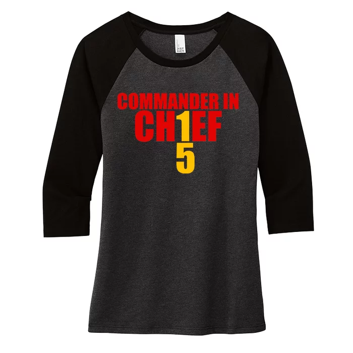 Kansas City Commander In Chief Women's Tri-Blend 3/4-Sleeve Raglan Shirt