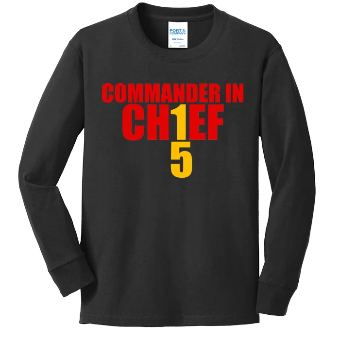 Kansas City Commander In Chief Kids Long Sleeve Shirt