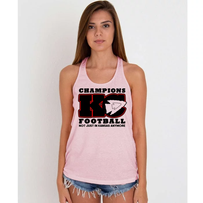 Kansas City Football Champions Women's Knotted Racerback Tank