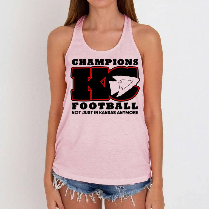 Kansas City Football Champions Women's Knotted Racerback Tank