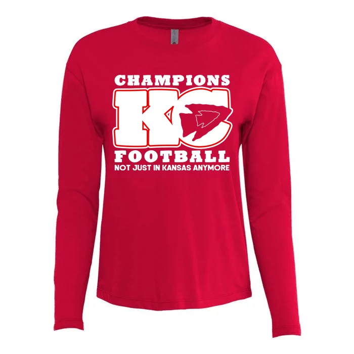 Kansas City Football Champions Womens Cotton Relaxed Long Sleeve T-Shirt