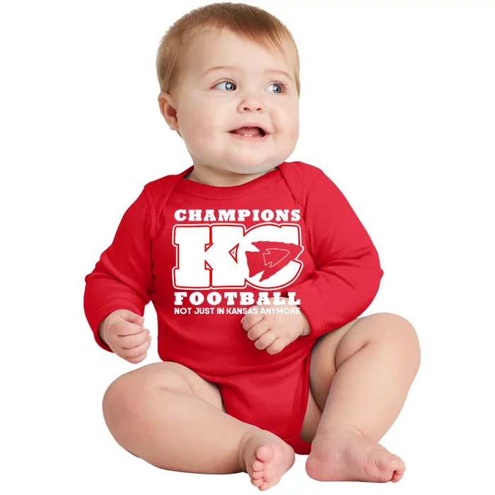 Kansas City Football Champions Baby Long Sleeve Bodysuit