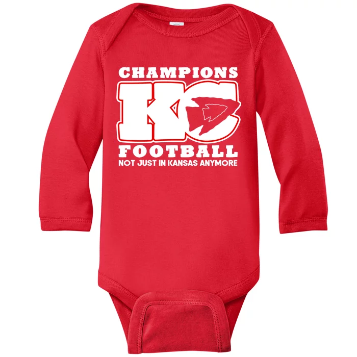 Kansas City Football Champions Baby Long Sleeve Bodysuit