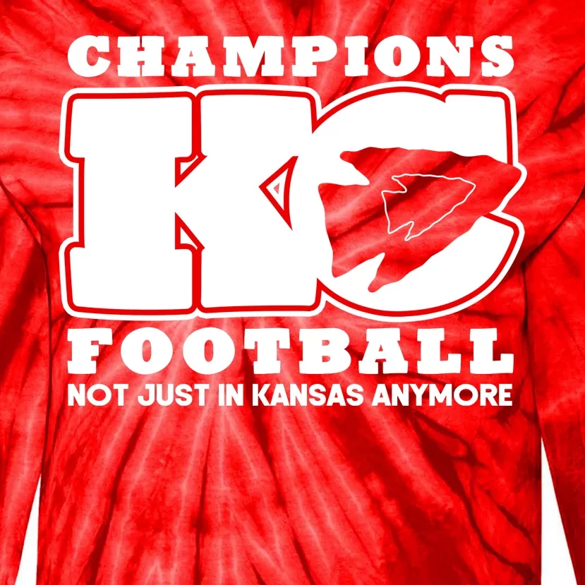 Kansas City Football Champions Tie-Dye Long Sleeve Shirt