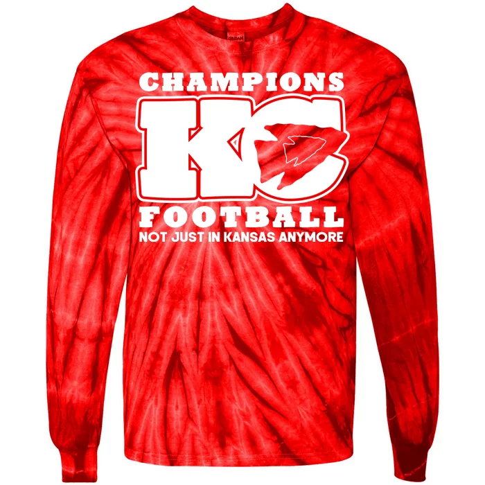 Kansas City Football Champions Tie-Dye Long Sleeve Shirt