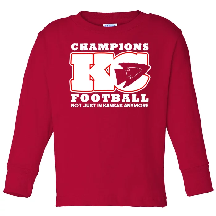 Kansas City Football Champions Toddler Long Sleeve Shirt