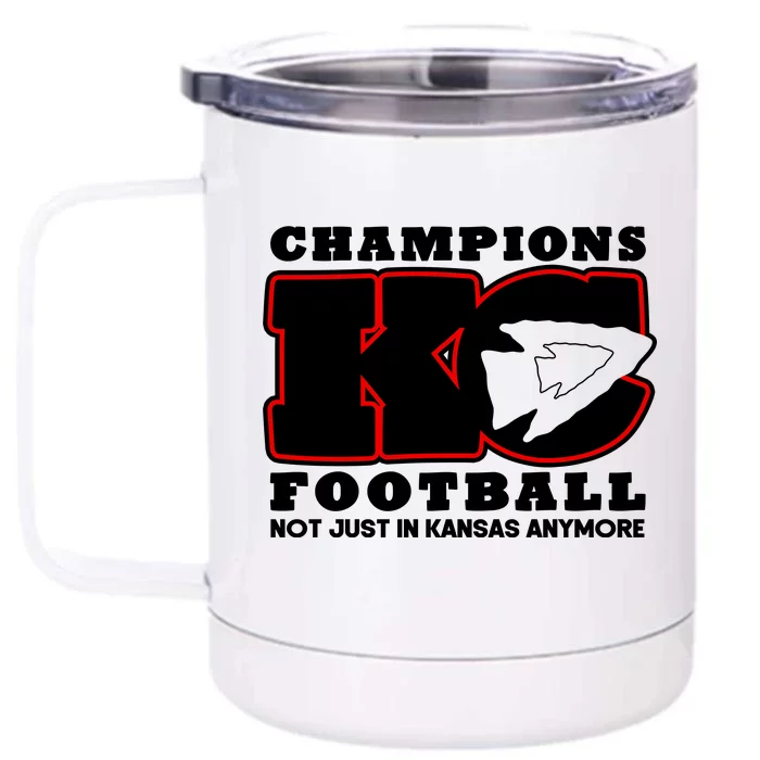 Kansas City Football Champions Front & Back 12oz Stainless Steel Tumbler Cup