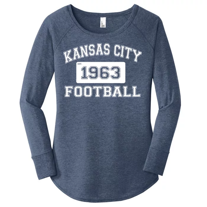 Kansas City Football Est. 1963 Women's Perfect Tri Tunic Long Sleeve Shirt