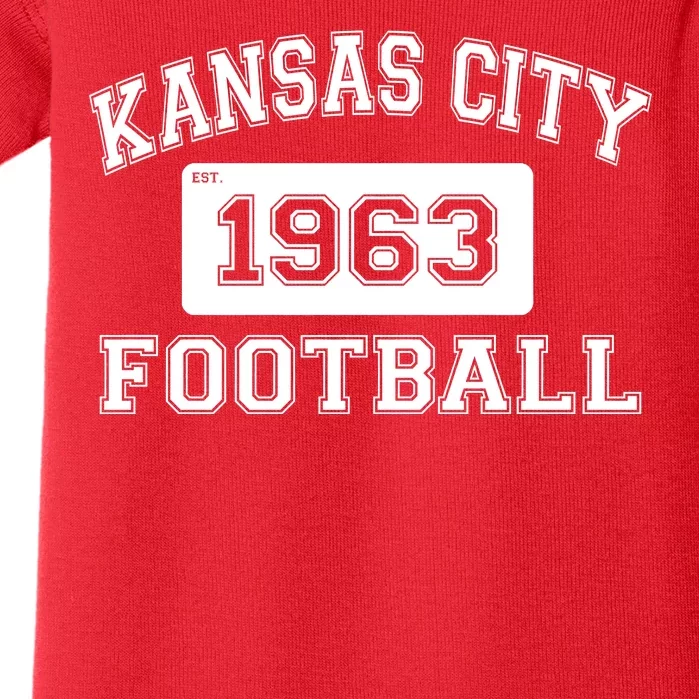 Kansas City Football Est. 1963 Baby Bodysuit