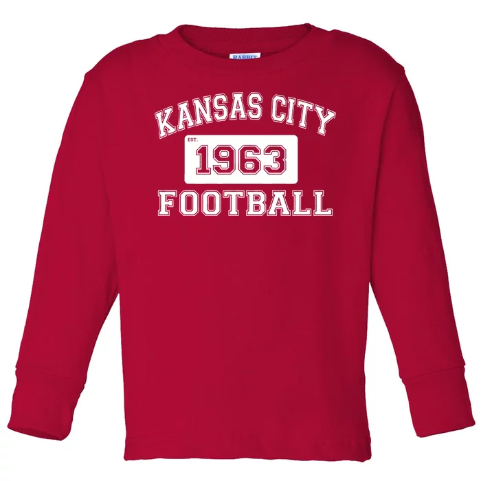 Kansas City Football Est. 1963 Toddler Long Sleeve Shirt