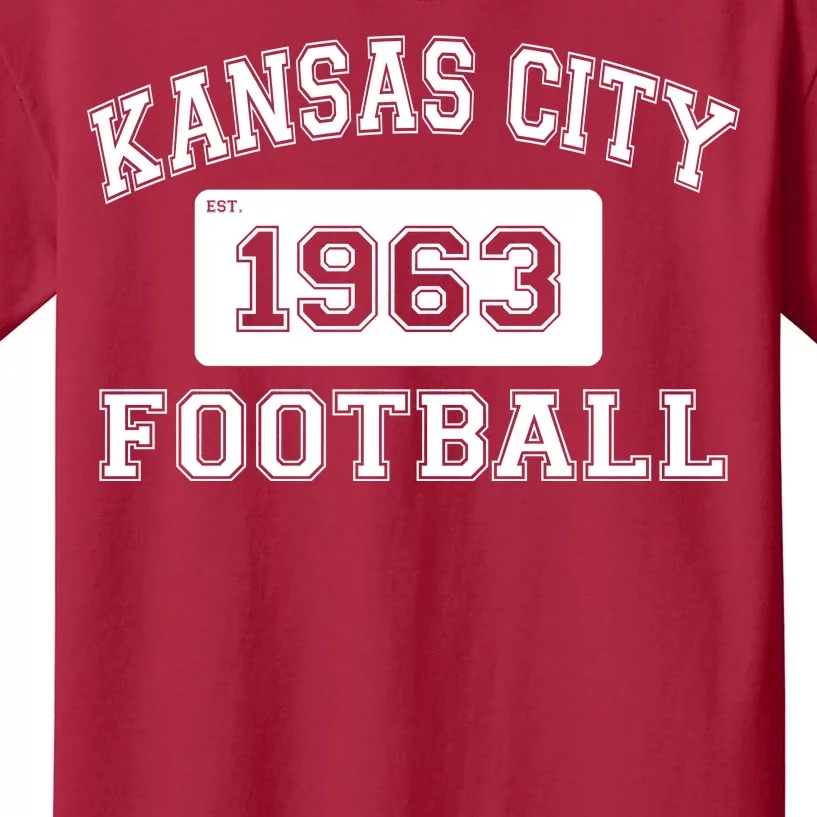 Kansas City Football Est. 1963 Kids T-Shirt