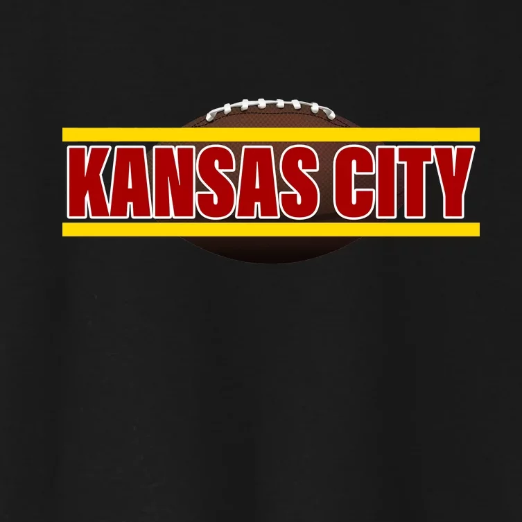 Kansas City Football Logo Women's Crop Top Tee