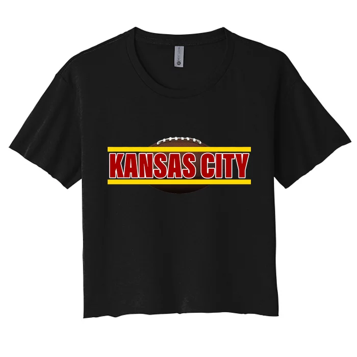 Kansas City Football Logo Women's Crop Top Tee