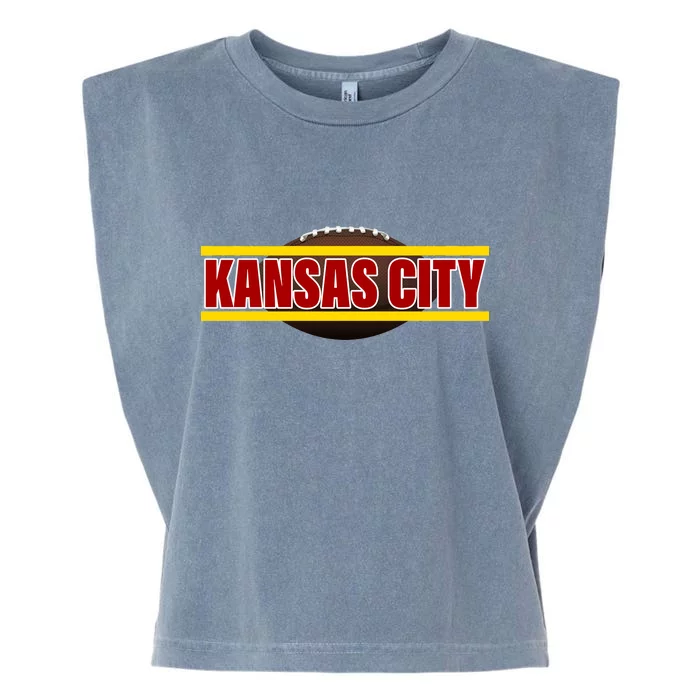 Kansas City Football Logo Garment-Dyed Women's Muscle Tee