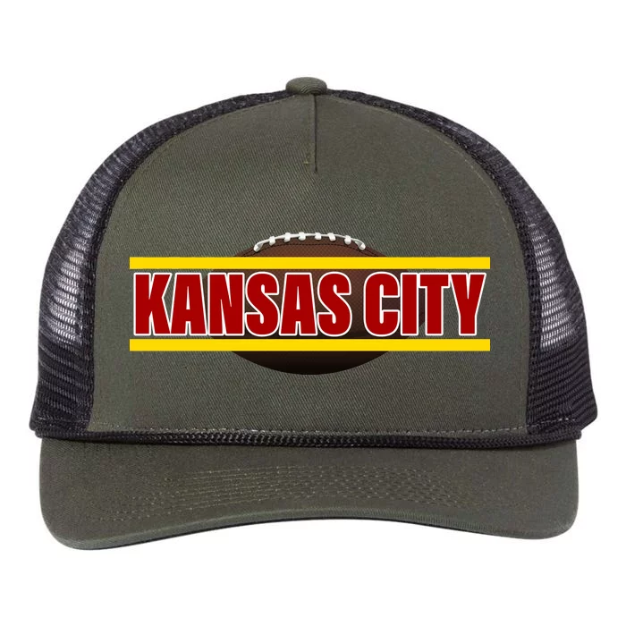 Kansas City Football Logo Retro Rope Trucker Hat Cap