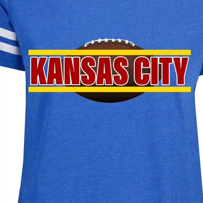 Kansas City Football Logo Enza Ladies Jersey Football T-Shirt