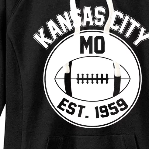 Kansas City Football MO Retro Chief Women's Fleece Hoodie